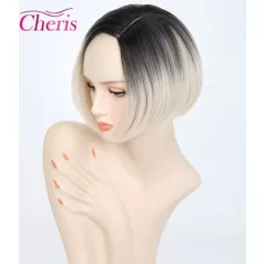   93, MODERN VANÍLIA-SZŐKE BUBI SZÉP SELYEM-FÉNYŰ OMBRE PARÓKA