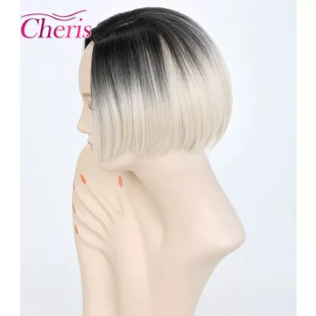 93, MODERN VANÍLIA-SZŐKE BUBI SZÉP SELYEM-FÉNYŰ OMBRE PARÓKA