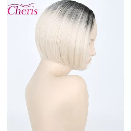 93, MODERN VANÍLIA-SZŐKE BUBI SZÉP SELYEM-FÉNYŰ OMBRE PARÓKA