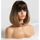 44/c FÉLHOSSZÚ DIVATOS BUBI PARÓKA, VALÓDI HAJ FELHASZNÁLÁSÁVAL