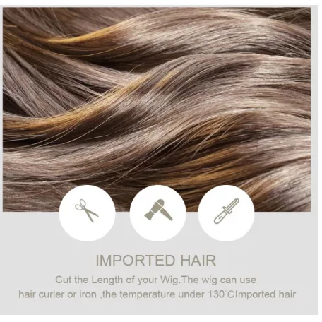 VILÁGOS REZES-BARNA HULLÁMOS PARÓKA, VALÓDI HAJ FELHASZNÁLÁSÁVAL! 