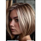 GYÖNYÖRŰ TERMÉSZETES SZŐKE BUBI PARÓKA, VALÓDI HAJ FELHASZNÁLÁSÁVAL! 