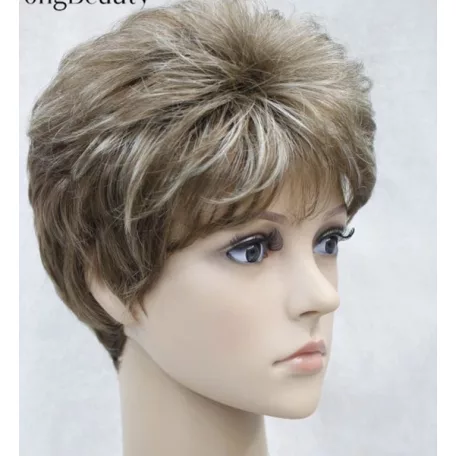 70b, RENDKÍVÜL ELEGÁNS, SLANKÍTÓ, TERMÉSZETES-SZŐKE PARÓKA PARÓKA, PRÉMIUM MINŐSÉG!