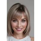 16a, ANDREA, GYÖNYÖRŰ, TERMÉSZETES KÖZÉP-SZŐKE BUBI PARÓKA, VALÓDI HAJ FELHASZNÁLÁSÁVAL! 