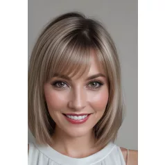   16a, ANDREA, GYÖNYÖRŰ, TERMÉSZETES KÖZÉP-SZŐKE BUBI PARÓKA, VALÓDI HAJ FELHASZNÁLÁSÁVAL! 