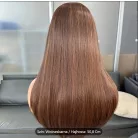 1/abbb, ELEGÁNS, TERMÉSZETES CSOKIBARNA, CSIPKE ELÜLSŐ PARÓKA, VALÓDI HAJ FELHASZNÁLÁSÁVAL! 