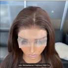 1/abbb, ELEGÁNS, TERMÉSZETES CSOKIBARNA, CSIPKE ELÜLSŐ PARÓKA, VALÓDI HAJ FELHASZNÁLÁSÁVAL! 