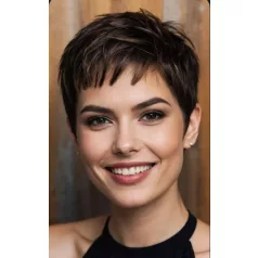   BABI 8, DIVATOS FÚSAN RÖVID PIXI PARÓKA, VALÓDI HAJ FELHASZNÁLÁSÁVAL!