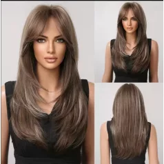   ADÉL 2/A, DIVATOS, BARNA PARÓKA,  ENYHE KIS MELÍRRALVALÓDI HAJ FELHASZNÁLÁSÁVAL!