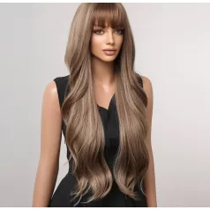   ROXÁNA 2. GYÖNYÖRŰ MODERN VILÁGOSBARNA PARÓKA, VALÓDI HAJ FELHASZNÁLÁSÁVAL