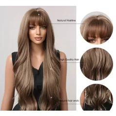   ROXÁNA 2. GYÖNYÖRŰ MODERN VILÁGOSBARNA PARÓKA, VALÓDI HAJ FELHASZNÁLÁSÁVAL