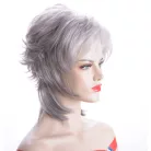 NELLI 4. ELEGÁNS, DIVATOSAN "TÉPETT" PARÓKA, VALÓDI HAJ FELHASZNÁLÁSÁVAL