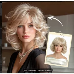   20, VOGUE, KÜLÖNLEGES, VILÁGOSSZŐKE PARÓKA, PRÉMIUM MINŐSÉG