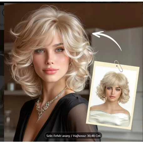 20, VOGUE, KÜLÖNLEGES, VILÁGOSSZŐKE PARÓKA, PRÉMIUM MINŐSÉG