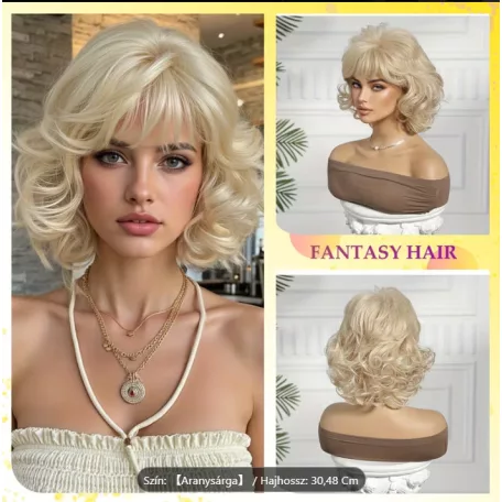 20, VOGUE, KÜLÖNLEGES, VILÁGOSSZŐKE PARÓKA, PRÉMIUM MINŐSÉG