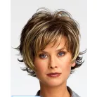 22ab, VILÁGOSBARNA TÉPETT PARÓKA, ENYHÉN MELÍROZOTT, VALÓDI HAJ FELHASZNÁLÁSÁVAL!