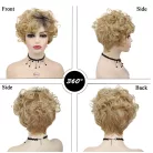 AMAZON2, VAGÁNY TERMÉSZETES-SZŐKE OMBRE (tövénél sötét) PARÓKA,VALÓDI HAJ FELHASZNÁLÁSÁVAL!