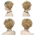 AMAZON2, VAGÁNY TERMÉSZETES-SZŐKE OMBRE (tövénél sötét) PARÓKA,VALÓDI HAJ FELHASZNÁLÁSÁVAL!