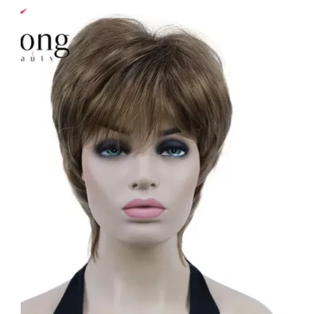 10/C, KÜLÖNLEGES CSOKI-BARNA PARÓKA,VALÓDI HAJ FELHASZNÁLÁSÁVAL