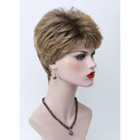 155, TERMÉSZETES ARANY-BARNA FIÚSAN RÖVID PARÓKA, EXTRA PRÉMIUM MINŐSÉG!