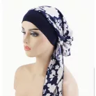 - KEMOTERÁPIÁS KENDŐ, HÁTUL GUMIS, NEM KELL KÖTÖZNI! VÉKONY SELYEM, APRÓ VIRÁGOS