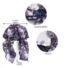   - KEMOTERÁPIÁS KENDŐ, HÁTUL GUMIS, NEM KELL KÖTÖZNI! VÉKONY SELYEM, APRÓ VIRÁGOS