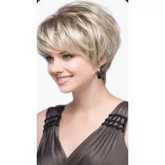   ADRIEN1.TERMÉSZETES VILÁGOSSZŐKE DIVATOS PARÓKA, VALÓDI HAJ FELHASZNÁLÁSÁVAL! 