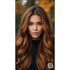   BABI 4, NAGYON SZÉP MODERN VÁGÁSÚ RÉZ-VÖRÖS PARÓKA, VALÓDI HAJ FELHASZNÁLÁSÁVAL! (5221)