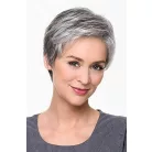 ALÍZ2/a, EZÜST-ŐSZ DIVATOS SLANKÍTÓ FAZONÚ PARÓKA, VALÓDI HAJ FELHASZNÁLÁSÁVAL!