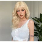 FLÓRA 2, VILÁGOS LENSZŐKE HULLÁMOS PARÓKA, VALÓDI HAJ FELHASZNÁLÁSÁVVAL