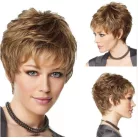 33, ELEGÁNS, MODERN VILÁGOS ARANY-BARNA PIXI PARÓKA, PRÉMIUM MINŐSÉG!