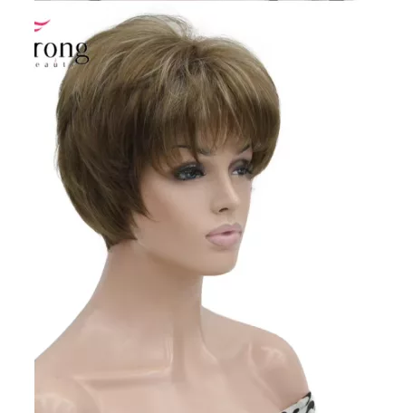 24a, MODERN ENYHÉN MELÍROZOTT VILÁGOSBARNA HOSSZÚ PARÓKA, PRÉMIUM MINŐSÉG!