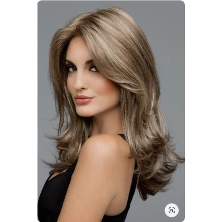 28, MAGYARORSZÁGI KÉSZLETEN! DÖGÖS MODERN SÖTÉTSZŐKE VALÓDI HAJ PARÓKA, VALÓDI HAJ FELHASZNÁLÁSÁVAL! 