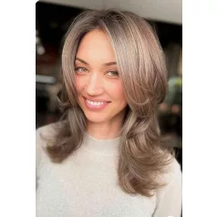   28, MAGYARORSZÁGI KÉSZLETEN! DÖGÖS MODERN SÖTÉTSZŐKE VALÓDI HAJ PARÓKA, VALÓDI HAJ FELHASZNÁLÁSÁVAL! 