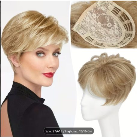  TERMÉSZETES VILÁGOS-SZŐKE PEPI, TOUPEE 100% vietnámi valódi haj, SZÉP DÚS