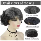 LIZI 2, ELGÁNS, A FEJTETŐN ÖSZÜLŐ FEKETE PARÓKA, VALÓDI HAJ FELHASZNÁLÁSÁVAL