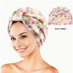   - ELEGÁNS KEMOTERÁPIÁS TURBÁN, ELASZTIKUS, NEM KELL KÖTÖZNI! VIRÁGOS