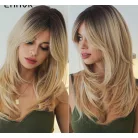 13/B , DIVATOS VÁGÁSÚ TERMÉSZETESSZŐKE OMBRE (töve sötét) PARÓKA, VALÓDI HAJ FELHASZNÁLÁSÁVAL