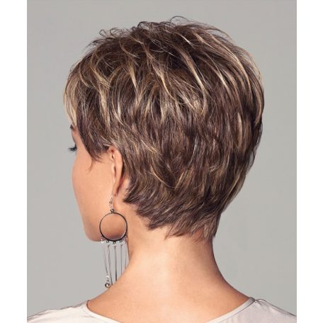 FIATALOS  MODERN SÖTÉTSZŐKE RÖVID PARÓKA, COLOR MIX, VALÓDI HAJ FELHASZNÁLÁSÁVAL! 