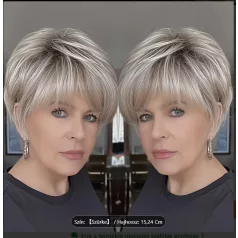   VERA2, ELEGÁNS SZŐKÉS-ŐSZ BUBI PARÓKA, VALÓDI HAJ FELHASZNÁLÁSÁVAL