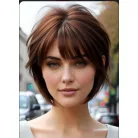 110, GESZTENYEBARNA DIVATOS, JÓ FORMÁJÚ PARÓKA, VALÓDI HAJ FELHASZNÁLÁSÁVAL