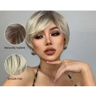 138, VILÁGOS PLATINASZŐKE-FÜSTÖSSZŐKE OMBRE PARÓKA, PRÉMIUM MINŐSÉG!