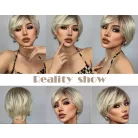 138, VILÁGOS PLATINASZŐKE-FÜSTÖSSZŐKE OMBRE PARÓKA, PRÉMIUM MINŐSÉG!