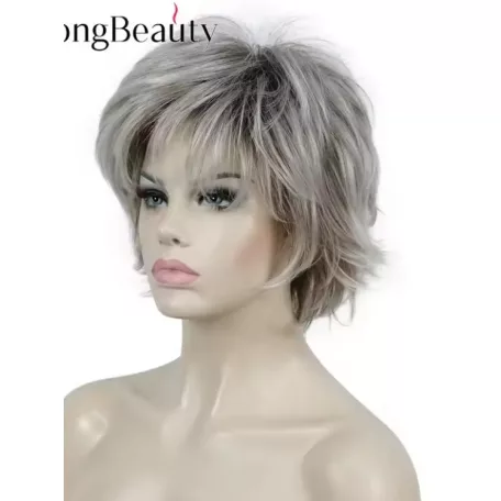 17a, MODERN EZÜST-ŐSZ, TÉPETT FAZONÚ PARÓKA 