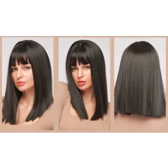 GYÖNYÖRŰ KOROMFEKETE KLEOPÁTRA PARÓKA, VALÓDI HAJ FELHASZNÁLÁSÁVAL!