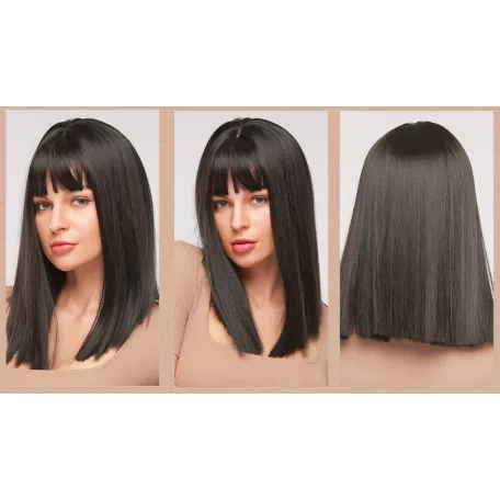 GYÖNYÖRŰ KOROMFEKETE KLEOPÁTRA PARÓKA, VALÓDI HAJ FELHASZNÁLÁSÁVAL!