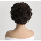 1b, ELEGÁNS, SÖTÉT MÉLY-BARNA PARÓKA, VALÓDI HAJ FELHASZNÁLÁSÁVAL!