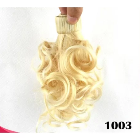 3B, RUGÓS LÓFAROK, HULLÁMOS RÖVID LÓFAROK, KONTY, 20 cm. GESZTENYE-BARNA