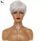 13, KRÉM-FEHÉR RÖVID MODERN PARÓKA, PRÉMIUM MINŐSÉG