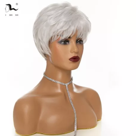 13, KRÉM-FEHÉR RÖVID MODERN PARÓKA, PRÉMIUM MINŐSÉG